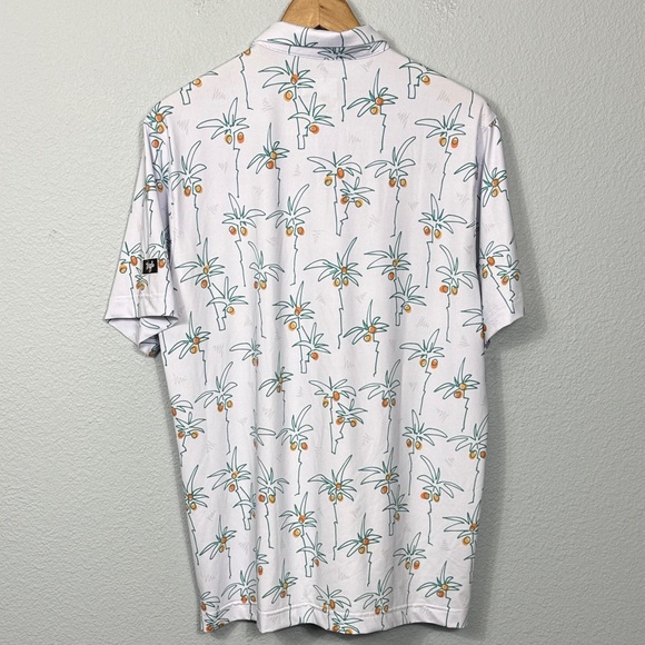 Waggle Men's Coconut Grove Palm Golf Polo Shirt - Picture 4 of 4